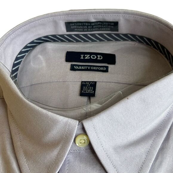 IZOD Purple Mens Dress Shirt - Picture 4 of 5